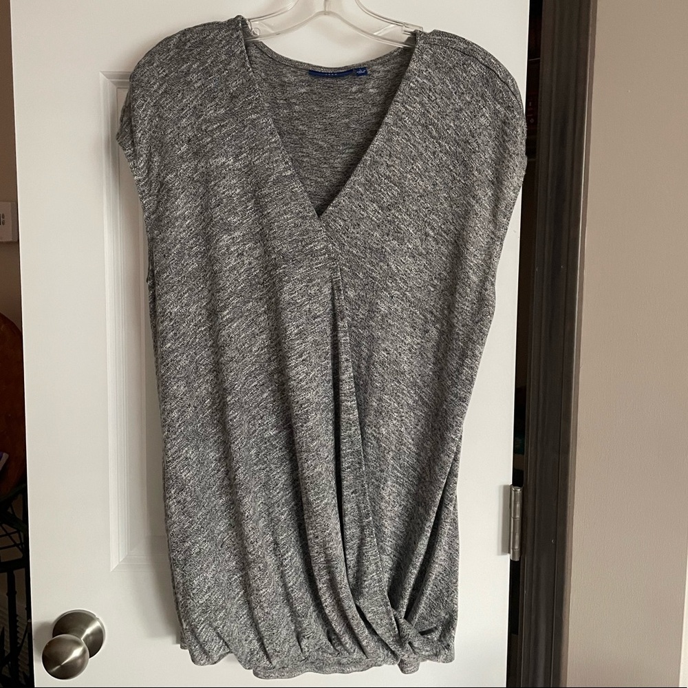 Apt. 9 Short Sleeve Wrap Sweater Tunic—Large